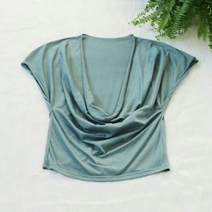 Mint Green Cowl Neck Top